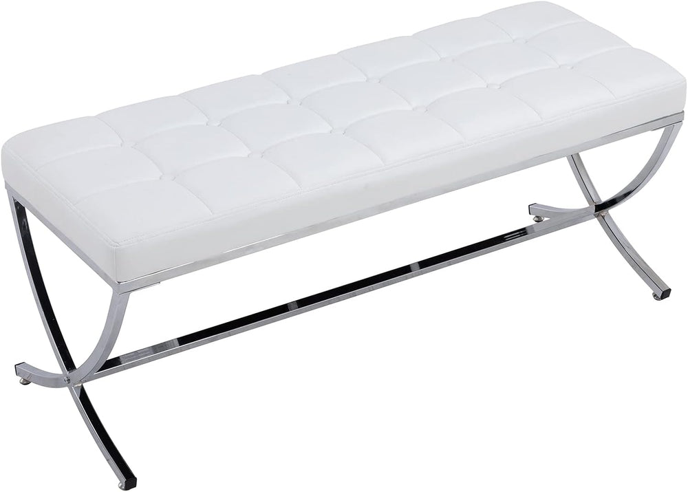 DUOMAY Modern Tufted Ottoman Bench, 45.75" W x 16.5" D x 19.25"...