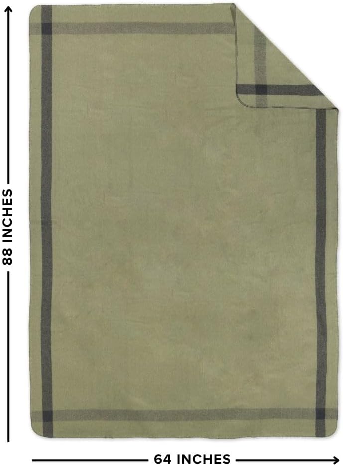 Arcturus Rainier Wool Blanket - 4.5lbs Warm, Heavy, Washable, Large | Great f...