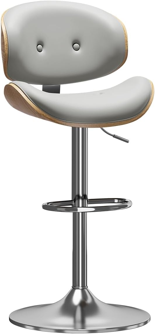 Adjustable Swivel Bar Stools Chair,Counter Height Bar Stools with Back,Bar St...