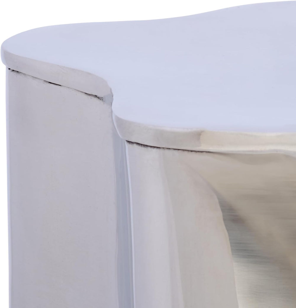 SAFAVIEH Home Collection - Tonnie Modern Side Table, Silver Polished Metal, D...