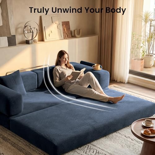 78.8" Convertible Futon Sofa Bed, Couch for Living Room | Corduroy Loves...