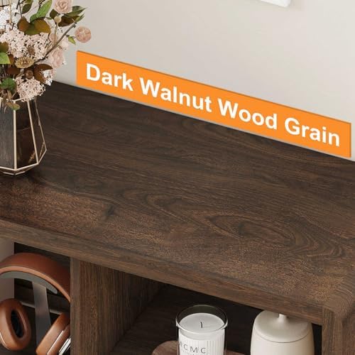 FATORRI 5 Cube Bookshelf, Wood Bookcase with 3 Adjustable Shelves, Farmhouse ...