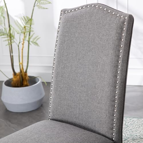 Upholstered Dining Chair Modern Stylish Kitchen Diner Fabric Set of 6