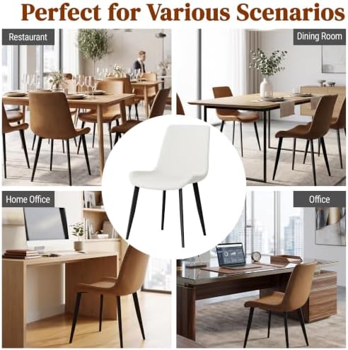 Modern Dining Chairs Set of 4, PU Leather Dining Room Chairs, Upholstered Kit...