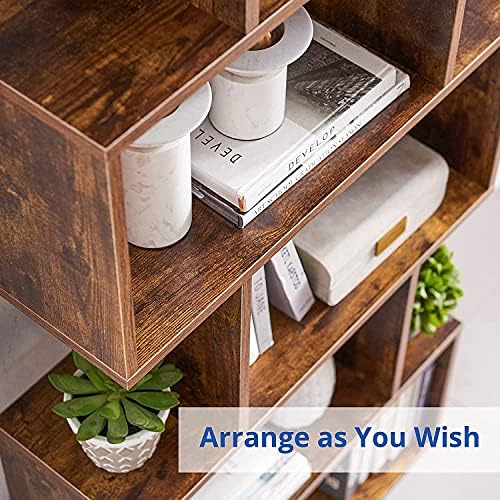 Cozy Castle Set of 2 Geometric Bookcase, S-Shaped Modern Bookshelf, Room Divi...