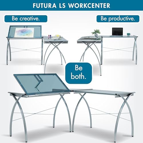 SD STUDIO DESIGNS Futura LS WorkCenter with Tilt Top Adjustable Drafting Tabl...