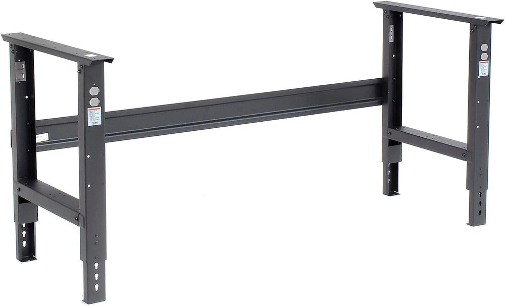 Global Industrial Adjustable Height Workbench C-Channel Leg, 72" W x 36&...