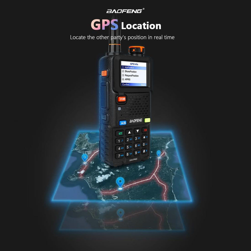 BAOFENG BF-5RH PRO GPS/APRS 10W Ham Handheld Radio, Multi-Band Long Range Two...