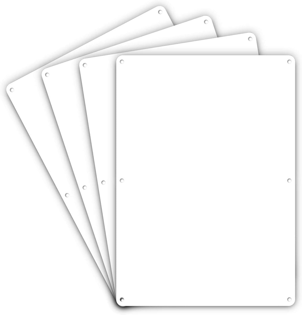 Faittoo Blank Write-On Metal Sign, 4-Pack 14 x 10 Inches Rust Free Aluminum, ...