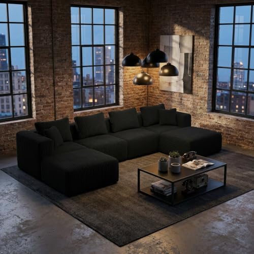 Novilla Modular Sectional Sofa, Modern Cloud Sectional Couch with Smarts Coil...