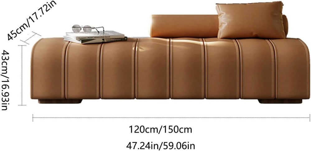 Modern Faux Leather Upholstered End of Bed Bench Modern Long,Rectangular Acce...