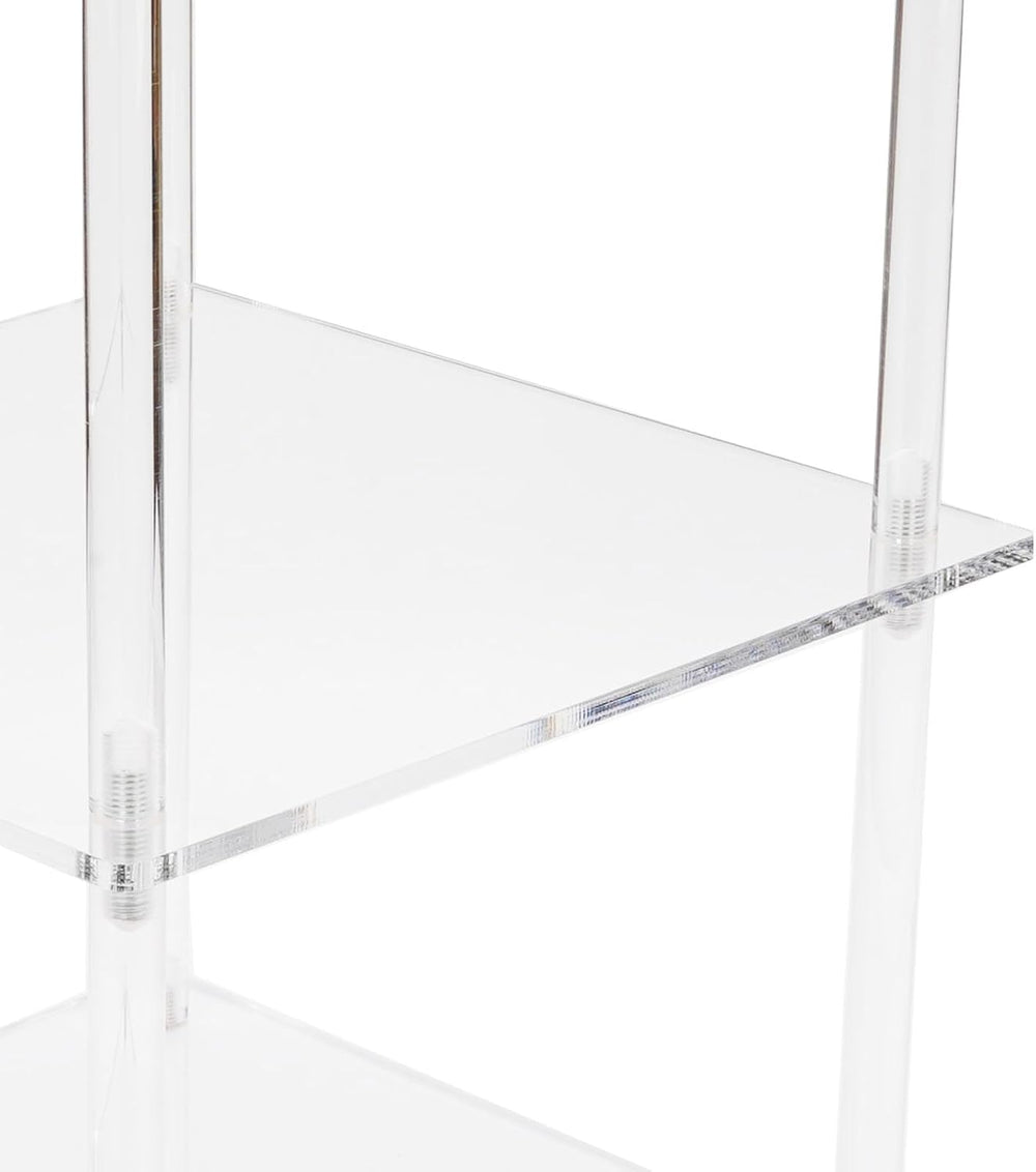 Yosoo Acrylic Corner Table, Small 3 Tier Triangular End Table, Transparent &a...