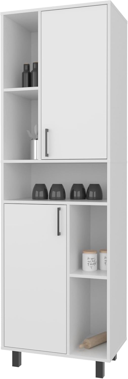 23.6" D*16.2" W*74.8" H Freestanding Kitchen Pantry with 4 She...