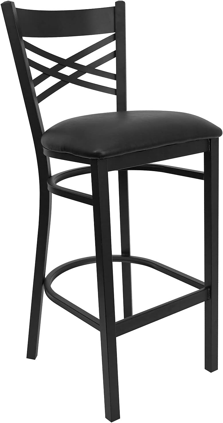 Flash Furniture Hercules Metal Restaurant Barstool, Black