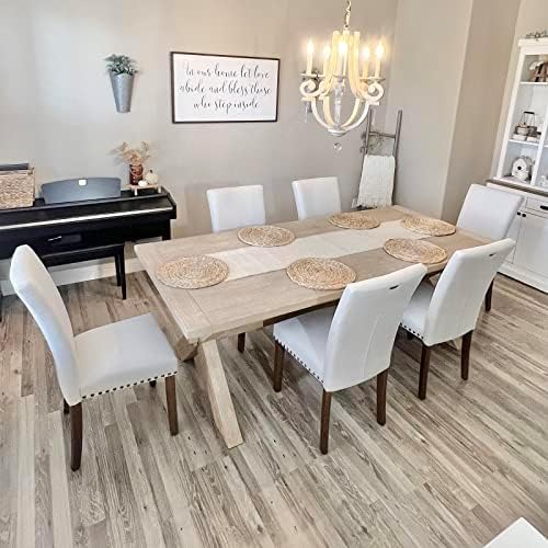 COLAMY Upholstered Parsons Dining Chairs Set of 2, Fabric Dining Room Kitchen...