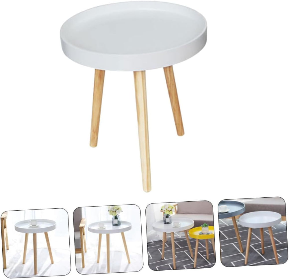 Levemolo Mini Round Sofa Side Table Nordic Style Household Corner Table White...