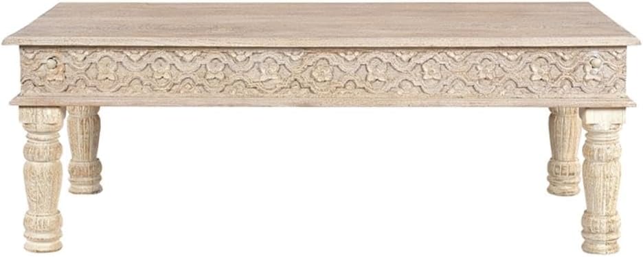 Pemberly Row 3-Piece Solid Mango Wood Living Room Table Set, Weathered Finish...