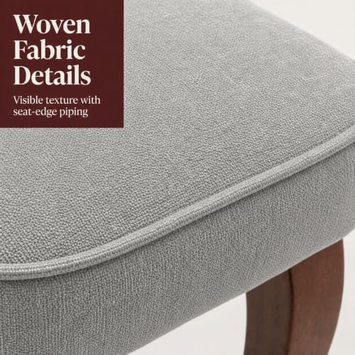 Mid Century Modern Dining Chairs Set of 4, Gray Upholstered Dining Chairs Set...