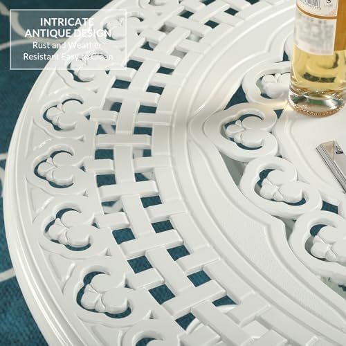 VIVIJASON 5-Piece Patio Furniture Dining Set, All-Weather Cast Aluminum Outdo...