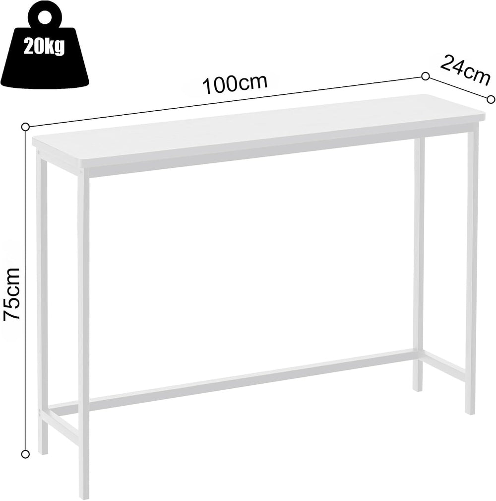 VASMIA Console Table, Entryway Table, Narrow Sofa Table, 39" Bamboo Hall...