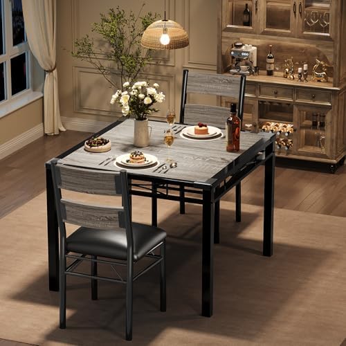IDEALHOUSE Dining Table Set for 2 with Corner Protector, Kitchen Table Chairs...