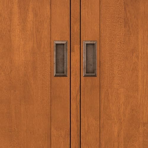 SIMPLIHOME Draper 50" Wide Solid Wood 3-Door Buffet in Teak Brown