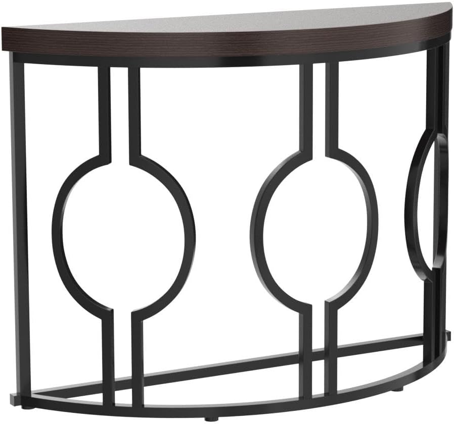 Tribesigns Half Moon Console Table for Entryway, 43 Inch Industrial Semi Circ...