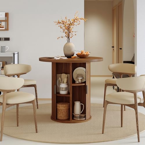 Nalupatio 31.5 Inch Round Dining Table for 2, Versatile Two-Person Kitchen Ta...