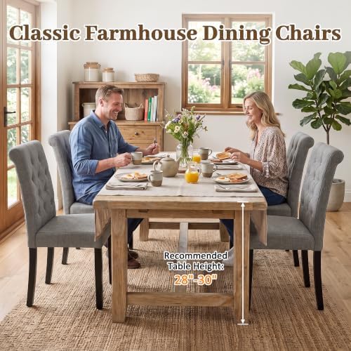 LSSPAID Dining Chairs Set of 6, Modern Armless Parsons Side Chairs, Upholster...