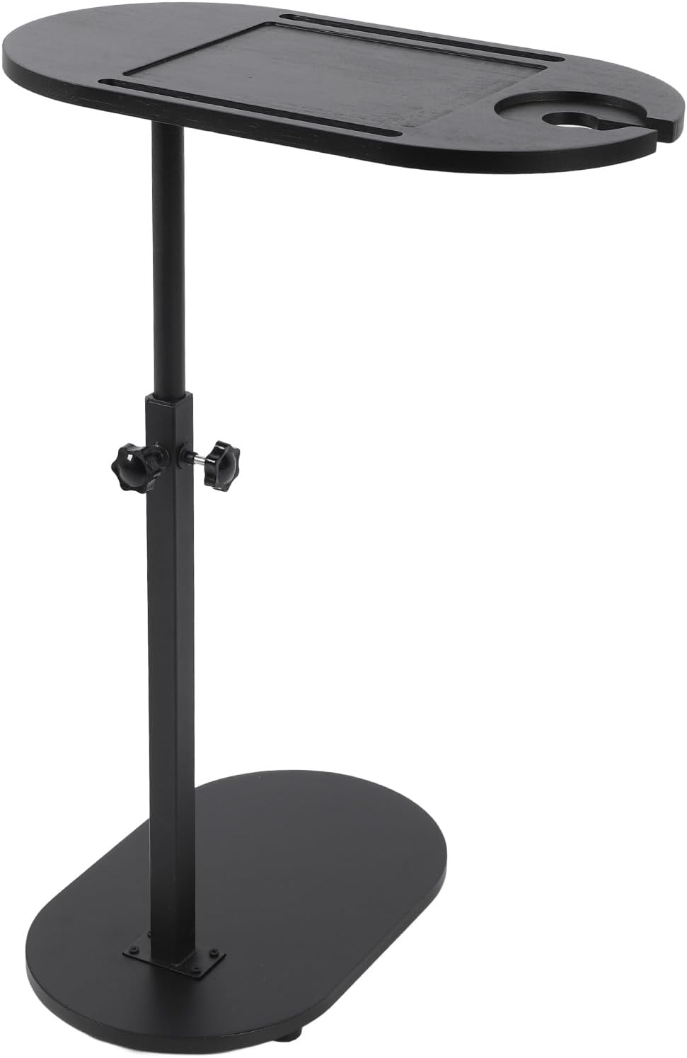 TOPINCN Small C-Shaped Side Table, Black, 40 x 22 x 32.2 Inches, Modern End T...