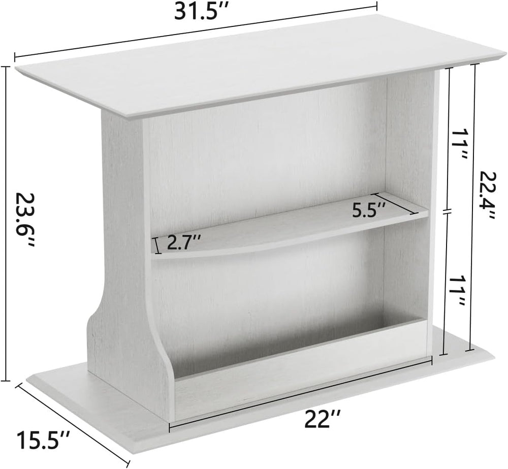 HIFYOBRO Skinny End Table for Small Spaces, 3-Tier Slim Nightstand with Doubl...