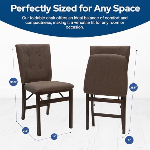 Stakmore Parson's Indoor Wooden Folding Dining Chairs, Espresso, Set of 2