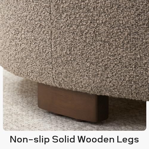 Zihanhome 30 Inch Round Storage Ottoman, Ottoman Coffee Table with Lift Off L...