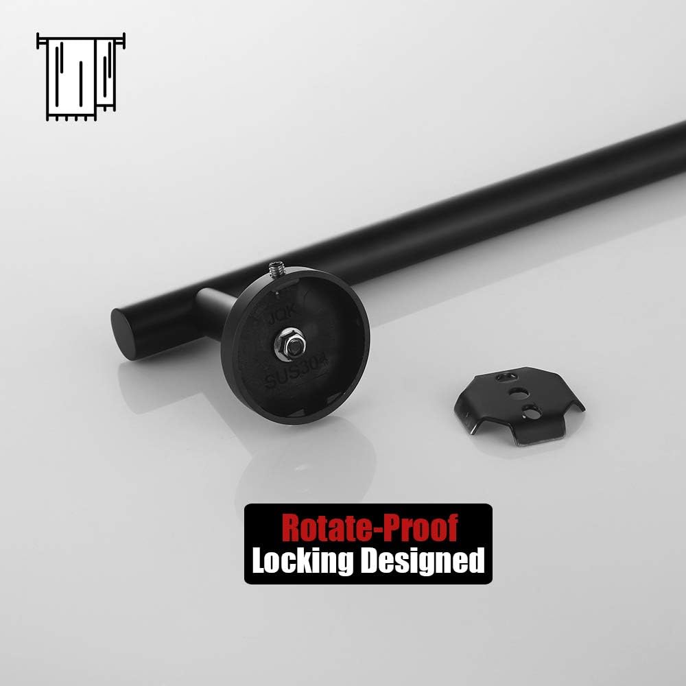 JQK Black Towel Bar, 27 Inch 304 Stainless Steel Thicken 0.8mm Towel Rack Bat...