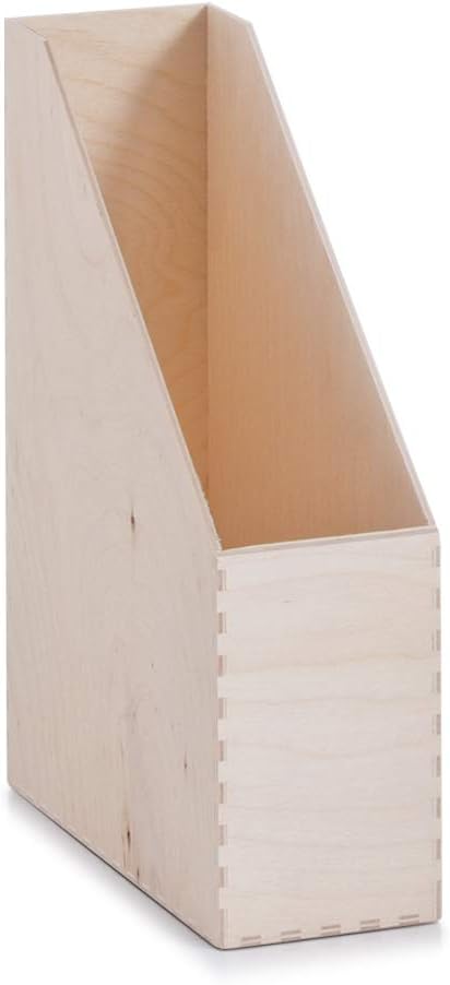 Zeller Magazine Files Storage Box 23x9x31cm, Wood, Multi-Colour, 28 x 28 x 13 cm