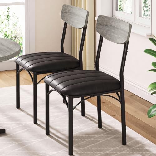Jocoevol Dining Chairs Set of 4 - Upholstered Dining Room Chairs with PU Leat...
