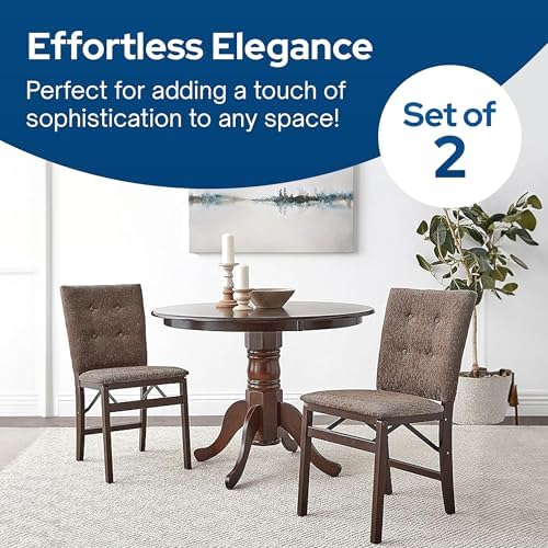 Stakmore Parson's Indoor Wooden Folding Dining Chairs, Espresso, Set of 2