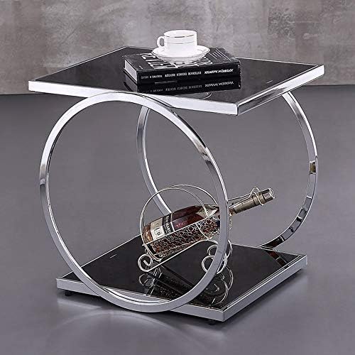 Telephone Table, Square Side Table,2 Layer Coffee Table,Telephone Table,Corne...