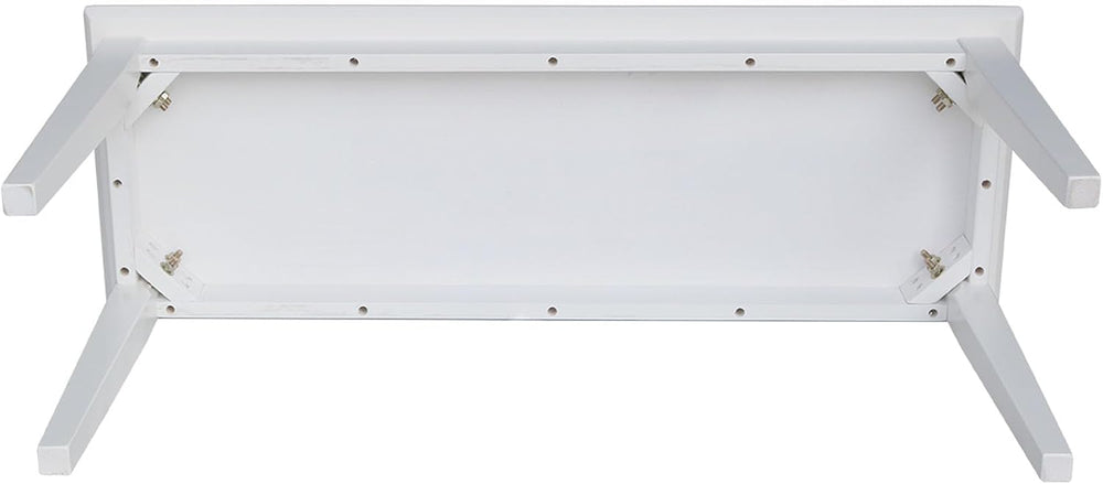 International Concepts Shaker Styled Solid Wood Bench in White