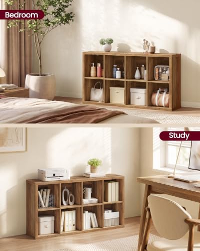 VASAGLE 8-Cube Bookshelf, Adjustable Storage Shelf