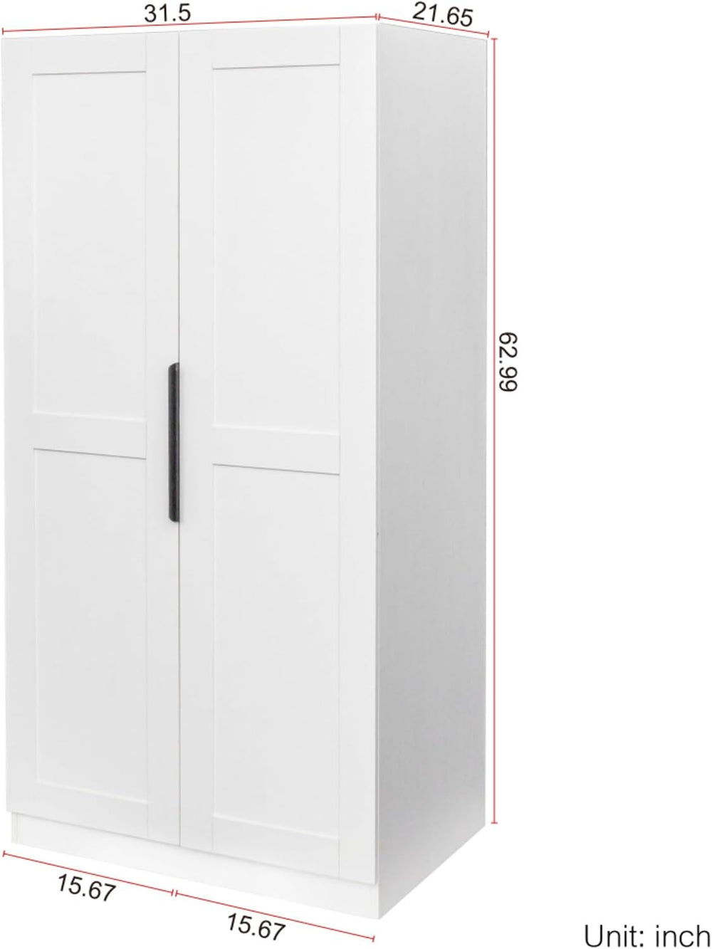 Standalone Pantry Cabinet Buffet Sideboard Cupboard with Double Doors, Multi-...