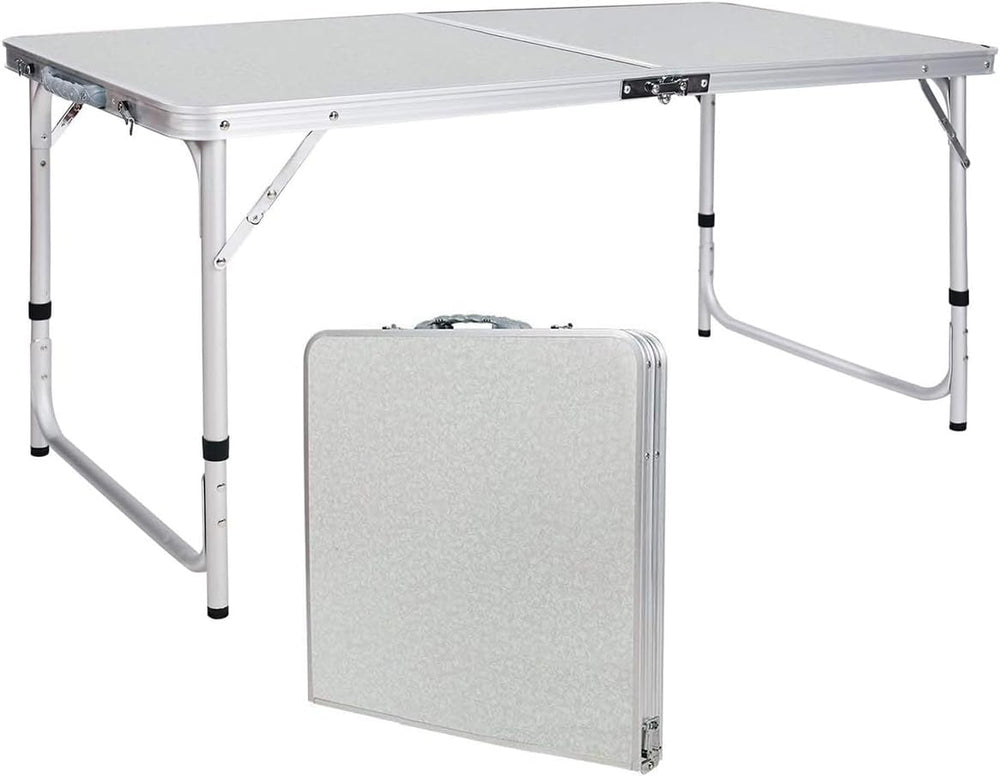 REDCAMP Heavy-Duty Aluminum Frame Camping Table, 4ft Large Folding Table (48x...