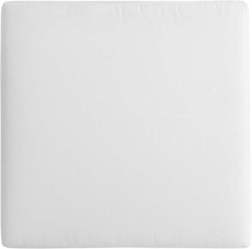 Modway Tahoe Aluminum Ottoman in Gray White with Weather-Resistant Cushion-Id...
