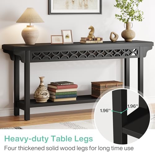 Tribesigns 70.8-Inch Solid Wood Long Console Table, Farmhouse Entryway Table ...