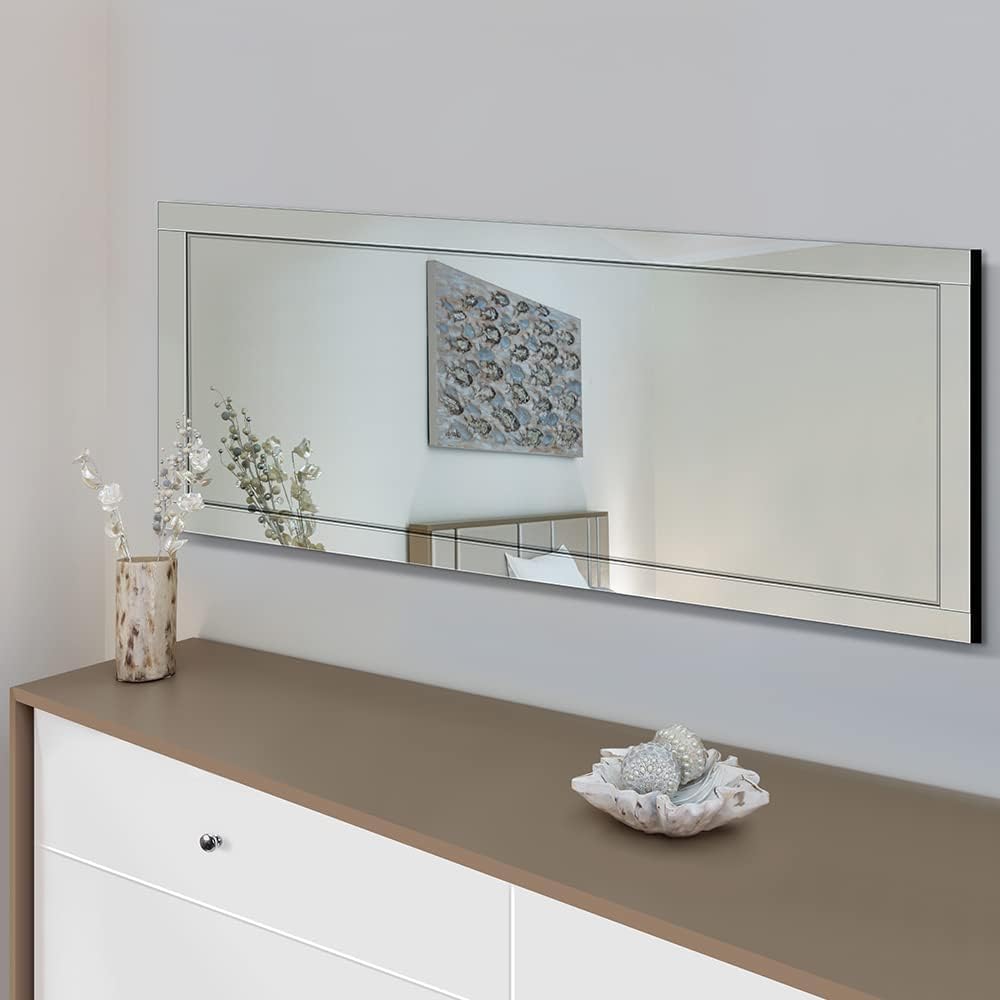 Syndra 56"x20" Wall Mounted Full Length Mirror with Reflect Frame, ...