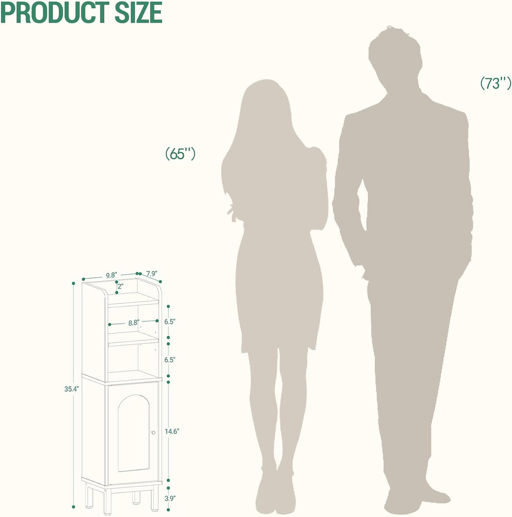 Hzuaneri Bathroom Storage Cabinet, Small Corner Floor Cabinet