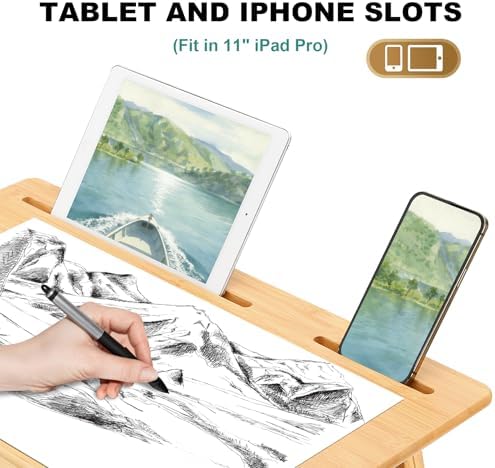 Nnewvante Foldable Lap Easel for Painting with Adjustable Height & Angle