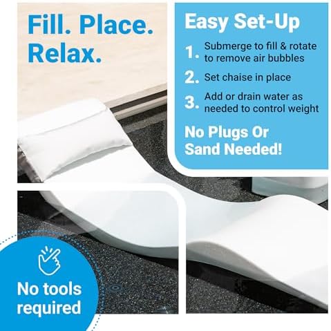 Aqua Outdoors Pool Lounge Chairs, Pool Chairs for in Pool, 9-in Water Depth |...