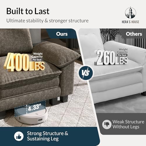 HERA'S HOUSE 158" Oversized Modular Sectional U Shaped Sofa,Chenille...