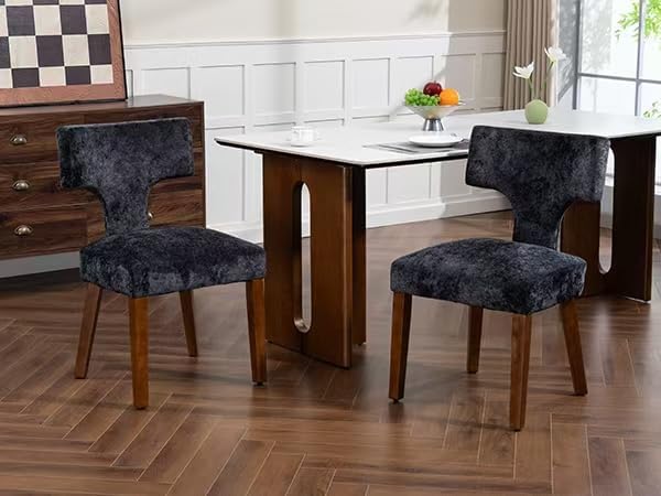 Soft Padded Dining Chairs Set of 4, Modern Farmhouse Upholstered Chairs with ...
